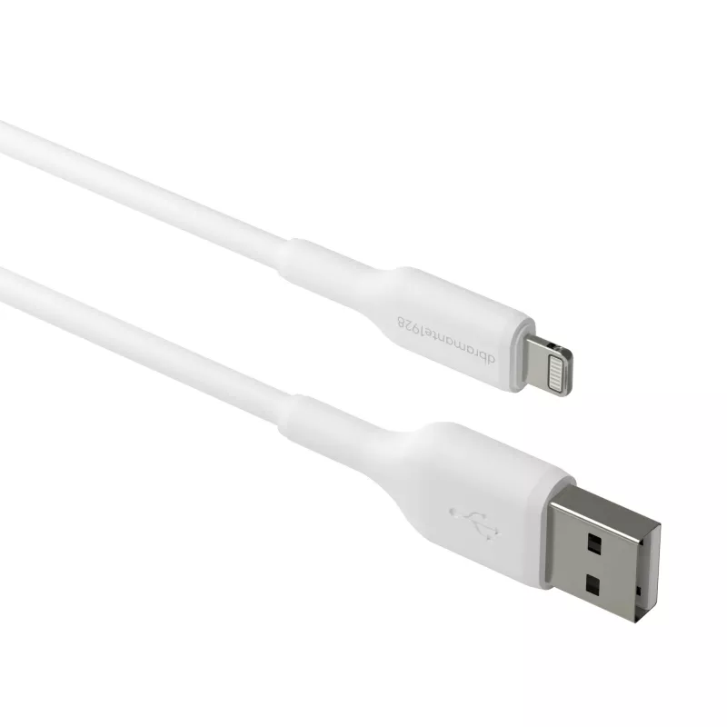 dbramante1928 re-charge - kábel 1 m USB-A na Lightning - W, 1 m, USB A, USB 2.0, 0,48 Gbit/s, biely