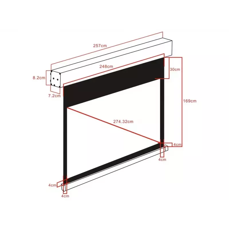 Multibrackets M 16:9 motorizované projekčné plátno 240x135, 108