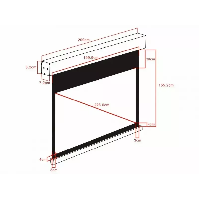 Motorizované projekčné plátno MULTIBRACKETS M 16:10 90