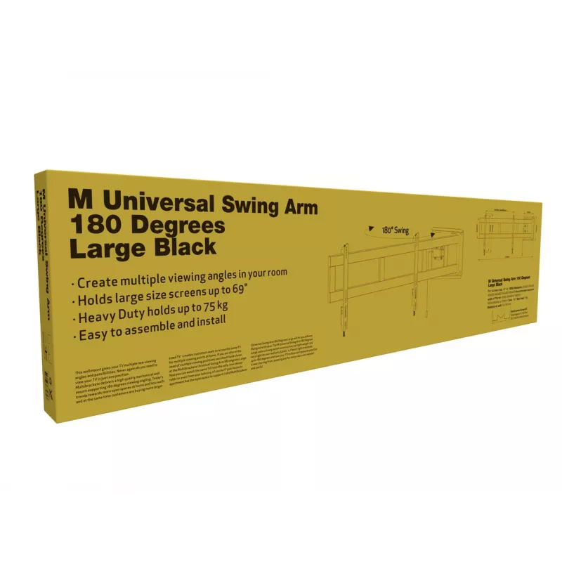 Multibrackets M Universal Swing Arm 180 Degrees Large čierna 75 kg 48-69
