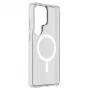 Cellularline Clear Mag - Galaxy S26 Ultra ultraodolné priehľadné puzdro s gumeným okrajom, kompatibilné s ekosystémom Qi2 a magnetickým príslušenstvom, ošetrené proti žltnutiu.
