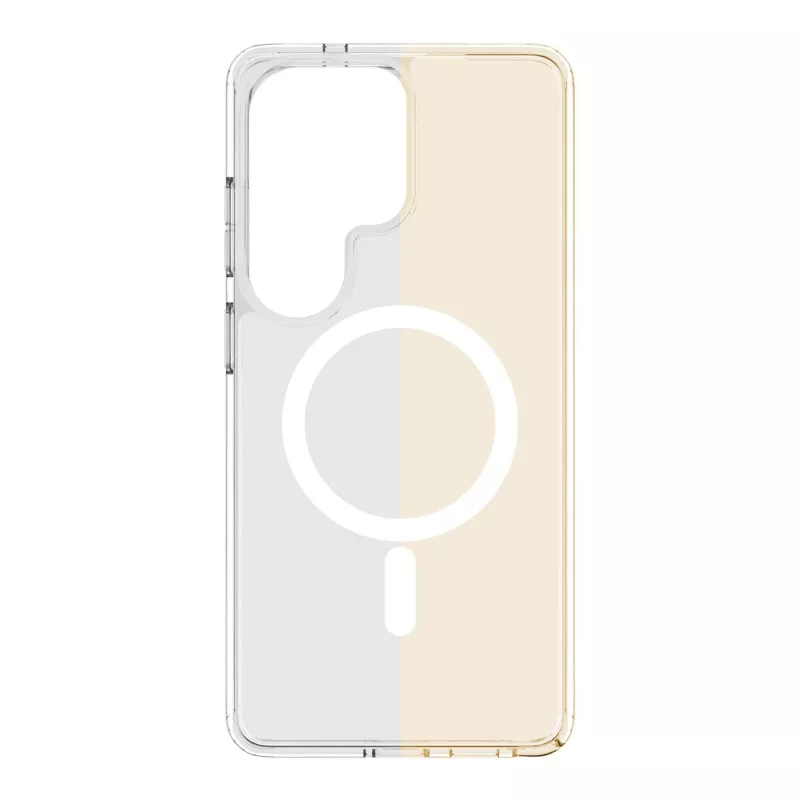 Cellularline Clear Mag - Galaxy S26 Ultra ultraodolné priehľadné puzdro s gumeným okrajom, kompatibilné s ekosystémom Qi2 a magnetickým príslušenstvom, ošetrené proti žltnutiu.