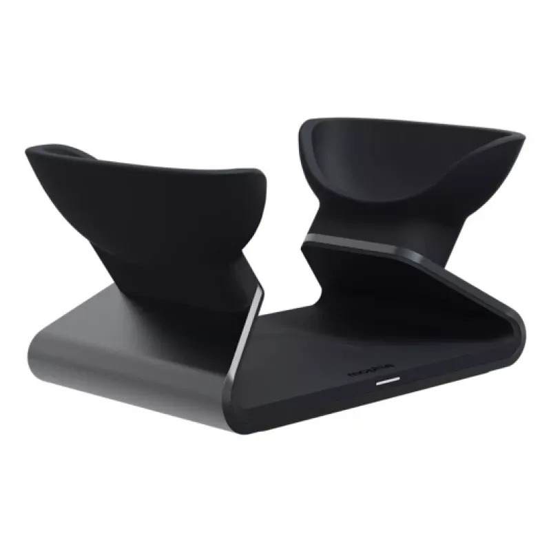 mophie AirPods Max nabíjacia stanica, interiér, USB, bezdrôtové nabíjanie, čierna