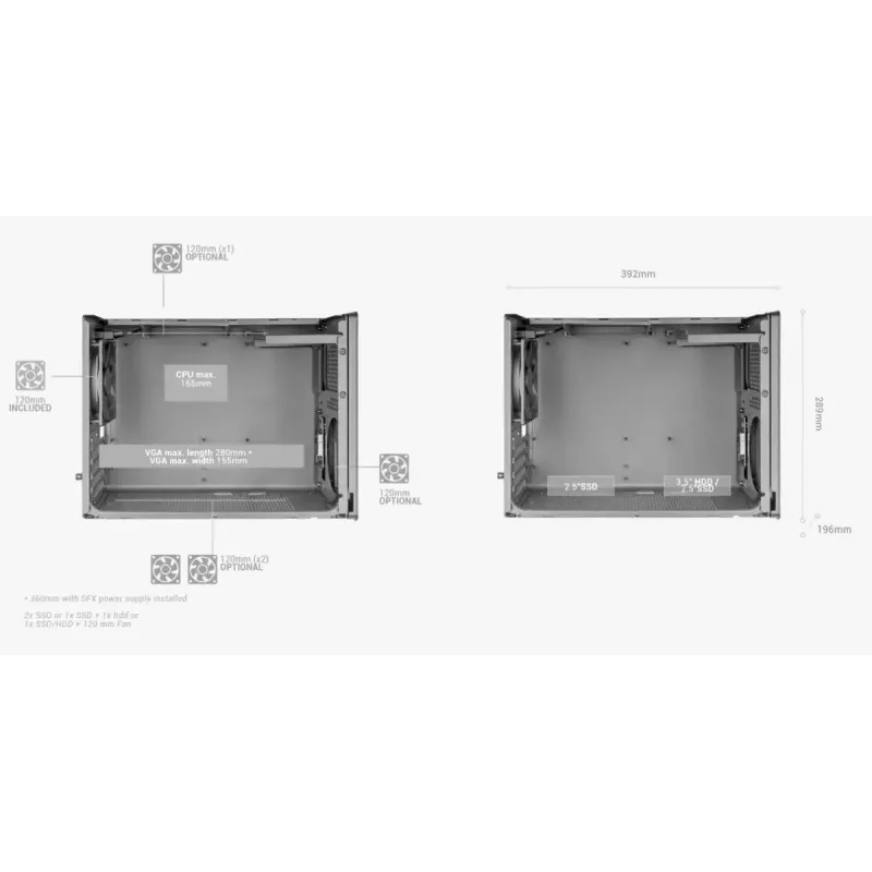 Počítačové puzdro Mars Gaming MCXPS mATX ultra kompaktné čierne