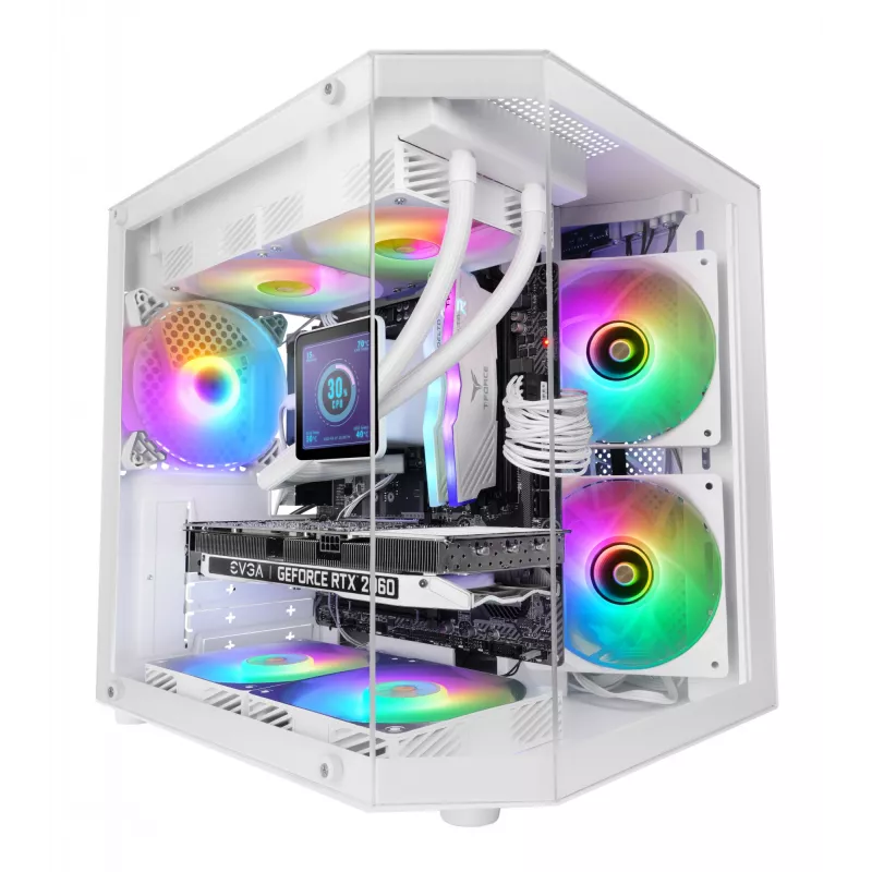 Mars Gaming MC-3TLITEW Mini Tower biela