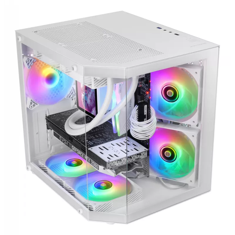 Mars Gaming MC-3TLITEW Mini Tower biela