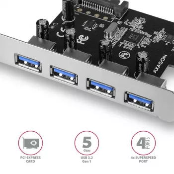 Axagon PCEU-430VL rozširujúce karty/adaptér interný USB 3.2 Gen 1 (3.1 Gen 1)