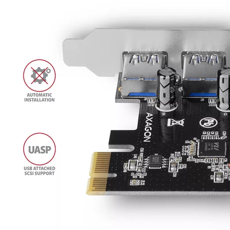 Axagon PCEU-430VL rozširujúce karty/adaptér interný USB 3.2 Gen 1 (3.1 Gen 1)