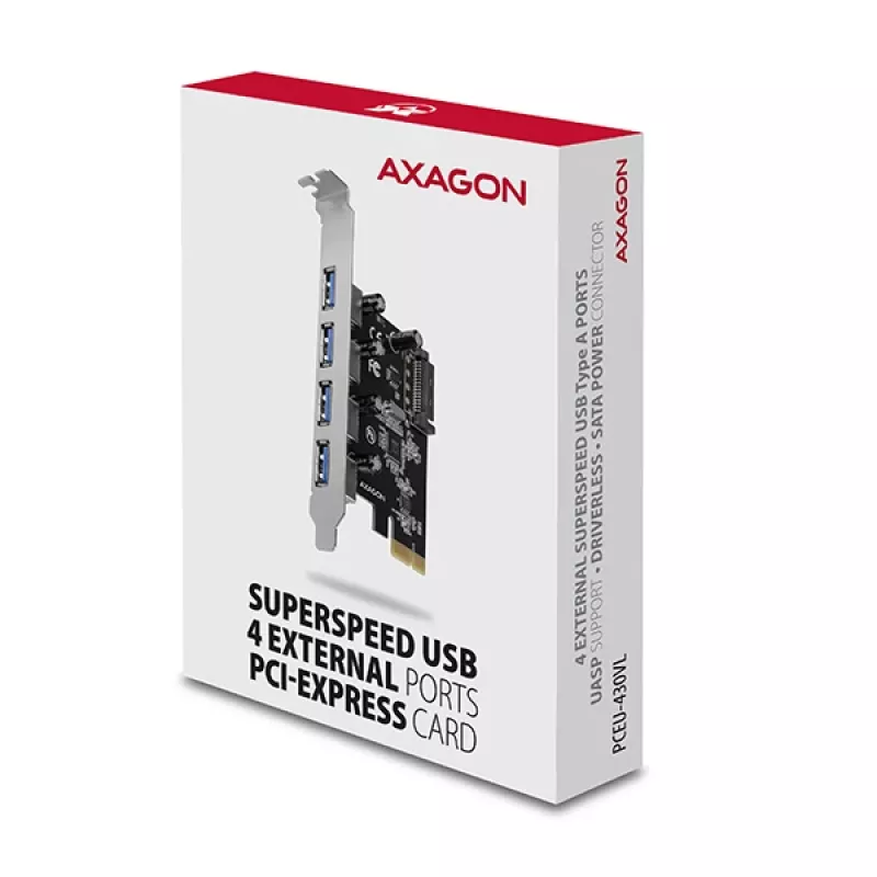 Axagon PCEU-430VL rozširujúce karty/adaptér interný USB 3.2 Gen 1 (3.1 Gen 1)