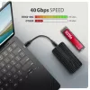Axagon EEM2-40G USB-C 40Gbps M.2 NVMe SSD puzdro, ARMORED hliník