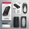 Axagon EEM2-40G USB-C 40Gbps M.2 NVMe SSD puzdro, ARMORED hliník