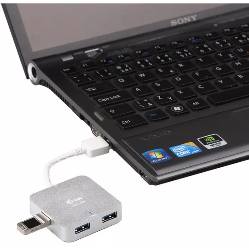 i-tec kovový USB 3.0 pasívny HUB 4 porty