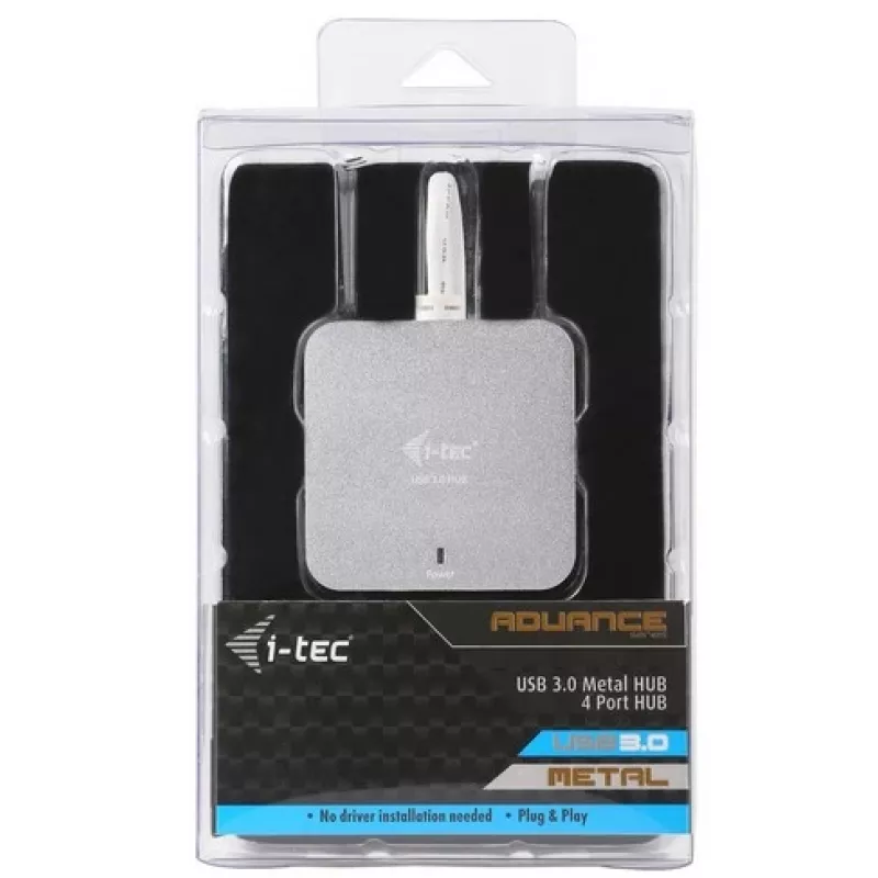 i-tec kovový USB 3.0 pasívny HUB 4 porty