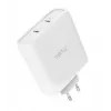 Nabíjačka TRUST Maxo 100W 2-port USB-C GaN — 100 W, 2x USB-C, 20 V max, AC, interiér, 2 m kábel, biela