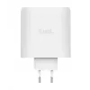 Nabíjačka TRUST Maxo 100W 2-port USB-C GaN — 100 W, 2x USB-C, 20 V max, AC, interiér, 2 m kábel, biela