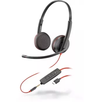Headset HP POLY Blackwire 3225 — káblový USB Type-C, s hlavovým mostom, 20–20000 Hz, 121 g, čierna