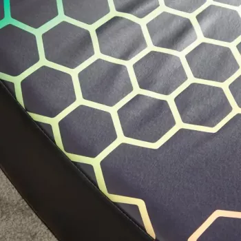 Konzolová herná stolička x rocker Neo Hex Edition — čalúnené sedadlo a operadlo, šírka 410 mm, hĺbka 855 mm, výška 650 mm