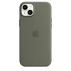 Puzdro Apple iPhone 14 Plus silikónové puzdro s MagSafe Oliv