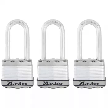 Visací zámok MASTER LOCK 45 mm Excell laminovaný balenie 3 ks s 51 mm strmeňom