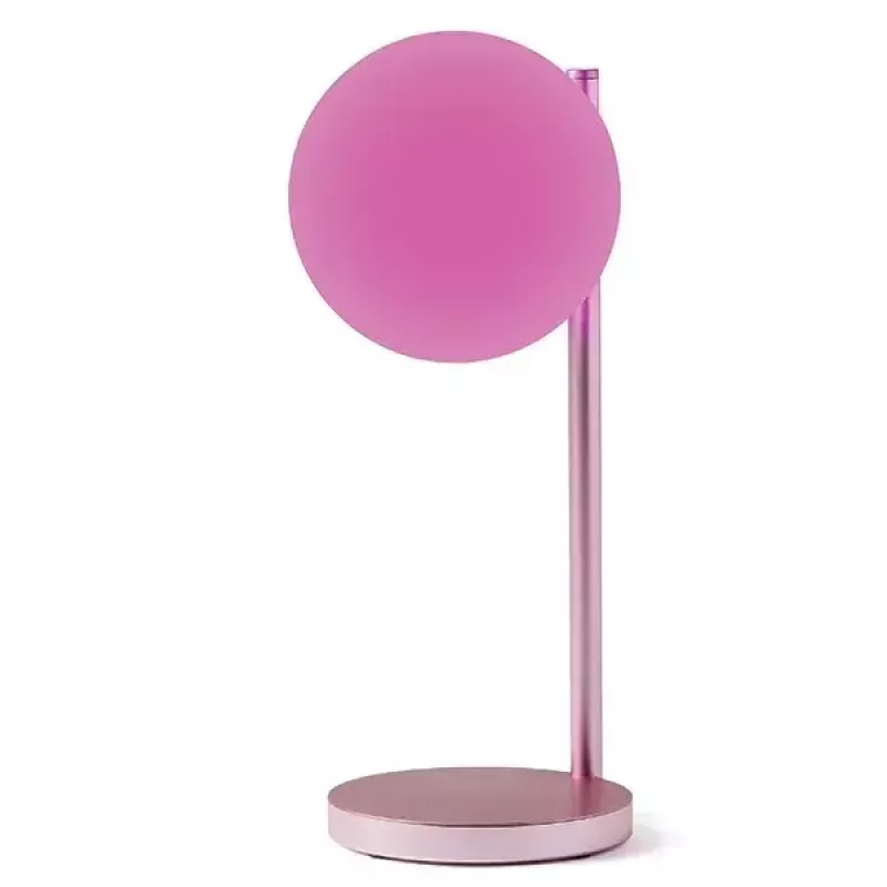 Stolná LED lampa Lexon Bubble Lamp LH70LP svetloružová 15W s bezdrôtovou nabíjačkou