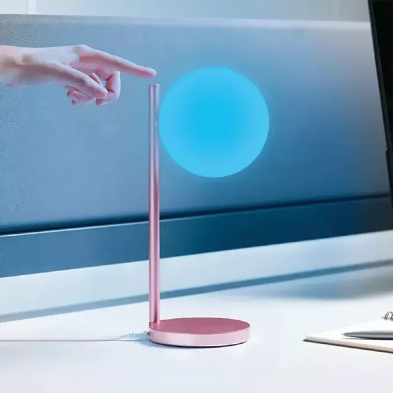 Stolná LED lampa Lexon Bubble Lamp LH70LP svetloružová 15W s bezdrôtovou nabíjačkou