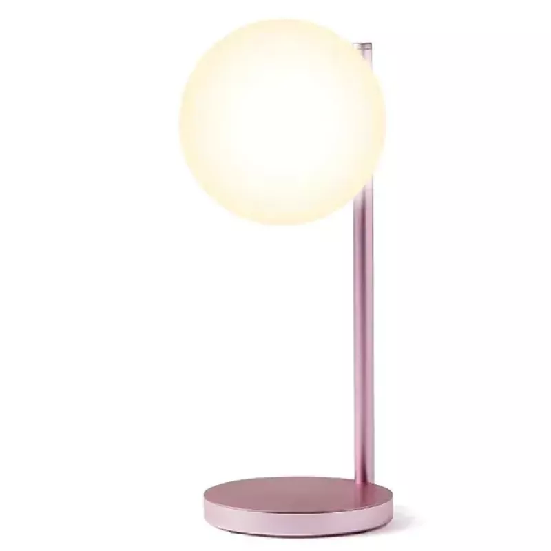 Stolná LED lampa Lexon Bubble Lamp LH70LP svetloružová 15W s bezdrôtovou nabíjačkou