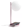 Stolná LED lampa Lexon Bubble Lamp LH70LP svetloružová 15W s bezdrôtovou nabíjačkou