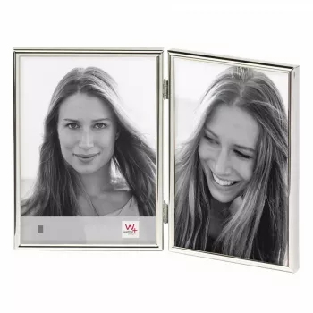 Walther Chloe WD219S dvojitý rám na fotografie, 2 x 9 x 13 cm, strieborný, na výšku