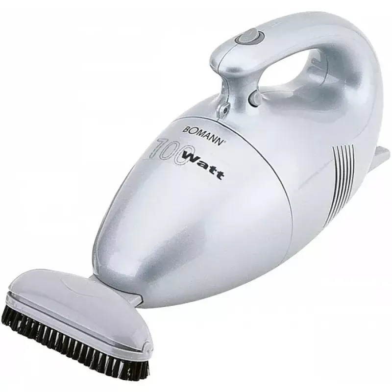 Ručný vysávač BOMANN CB 947, suché vysávanie, 700 W, strieborný, s kefami a štrbinovou tryskou