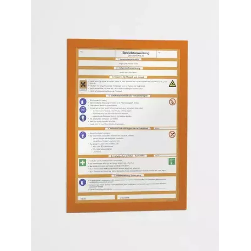Magnetický rám Durable DURAFRAME A4 oranžový