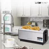 Hriankovač Clatronic TA 3687 4 plátky 1200 W čierna nehrdzavejúca oceľ