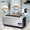Hriankovač Clatronic TA 3687 4 plátky 1200 W čierna nehrdzavejúca oceľ