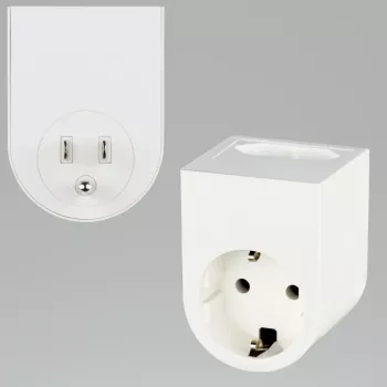 Cestovný adaptér zástrčky REV 0020440803 pre americké zásuvky, biely