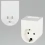 Cestovný adaptér zástrčky REV 0020440803 pre americké zásuvky, biely