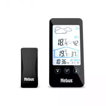 Digitálna meteostanica Mebus 11908 čierna