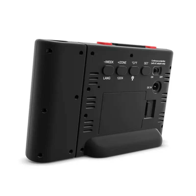 Digitálny budík Mebus 25795 čierny obdĺžnikový batéria USB