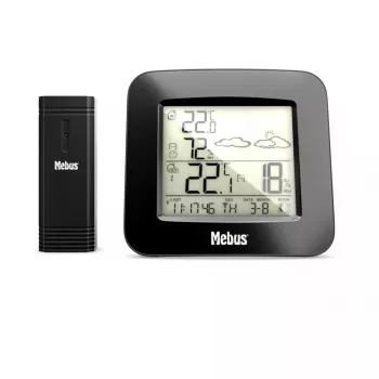 Meteostanica Mebus 40715 rádiová čierna