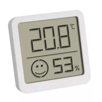 Elektronický teplomer okolia TFA-Dostmann 30.5053.02 interiér/exteriér digitálny strieborný biely