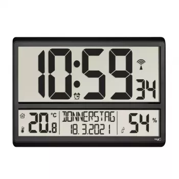 Digitálny budík TFA-Dostmann 60.4520.01 čierny na batérie