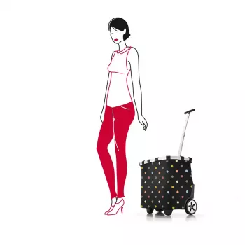 Nákupná taška Reisenthel Carrycruiser — 40 l, hliníkový rám, polyester, 420×320 mm, čierna/viacfarebná