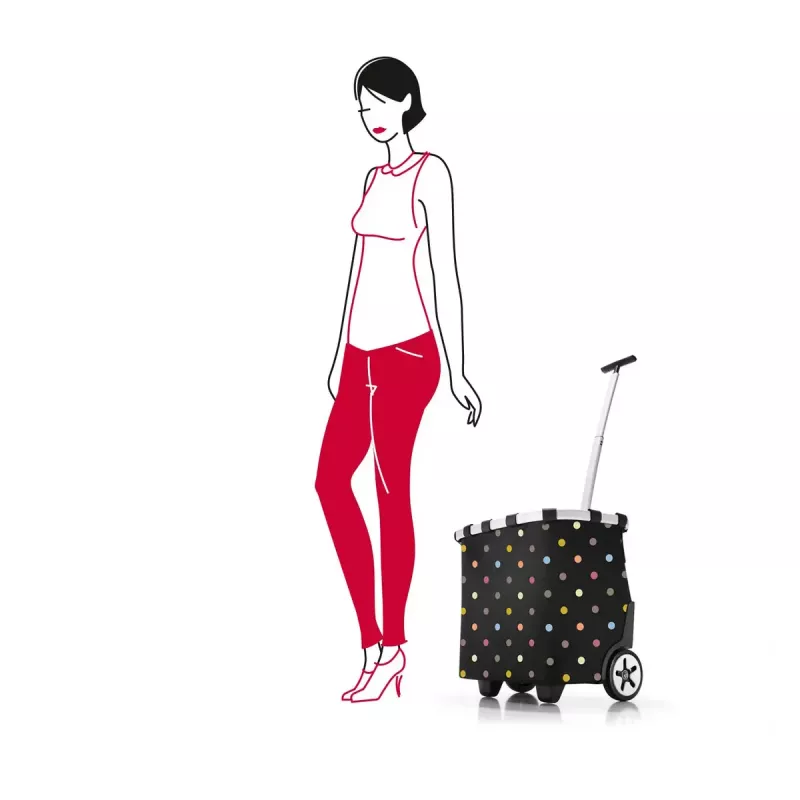 Nákupná taška Reisenthel Carrycruiser — 40 l, hliníkový rám, polyester, 420×320 mm, čierna/viacfarebná