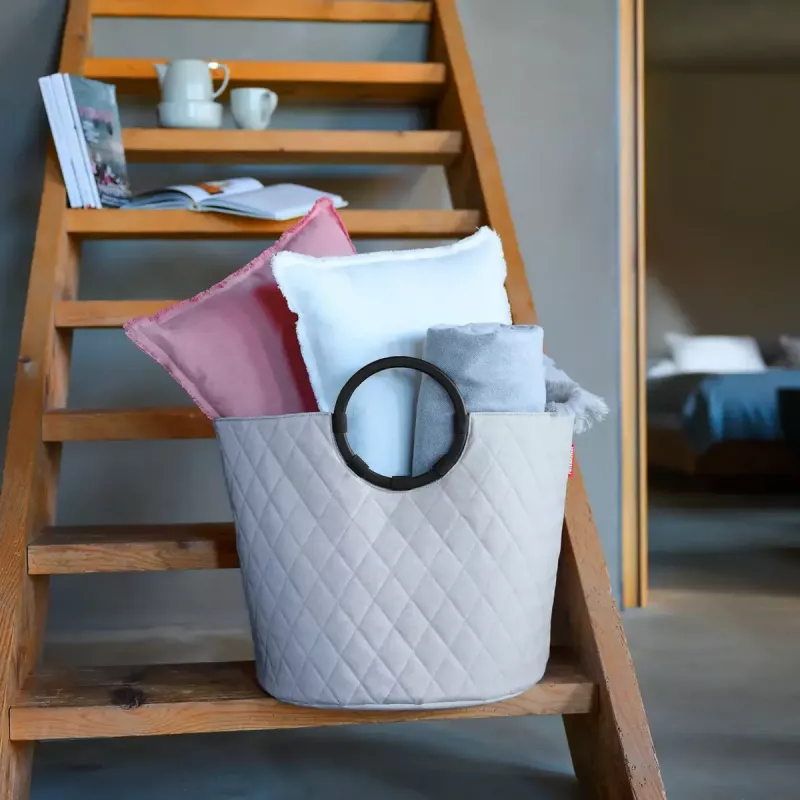 Košík Reisenthel loophome S sivý hliník polyester 420x420x400 mm