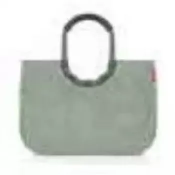 Nákupná taška Reisenthel loopshopper L — 25 l, 460 × 250 mm, zelená, hliníkový rám