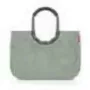 Nákupná taška Reisenthel loopshopper L — 25 l, 460 × 250 mm, zelená, hliníkový rám
