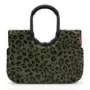 Nákupná taška Reisenthel loopshopper L — 25 L, 460×250 mm, hliníkový rám, čierna/hnedá