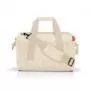 Kabelka Reisenthel allrounder M – polyester stredná 18 L, 400×240 mm, béžová s hnedým popruhom