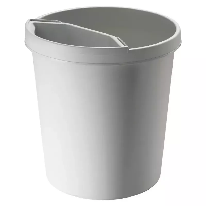 Odpadkový kôš Helit H6105882 18 L okrúhly plast sivý