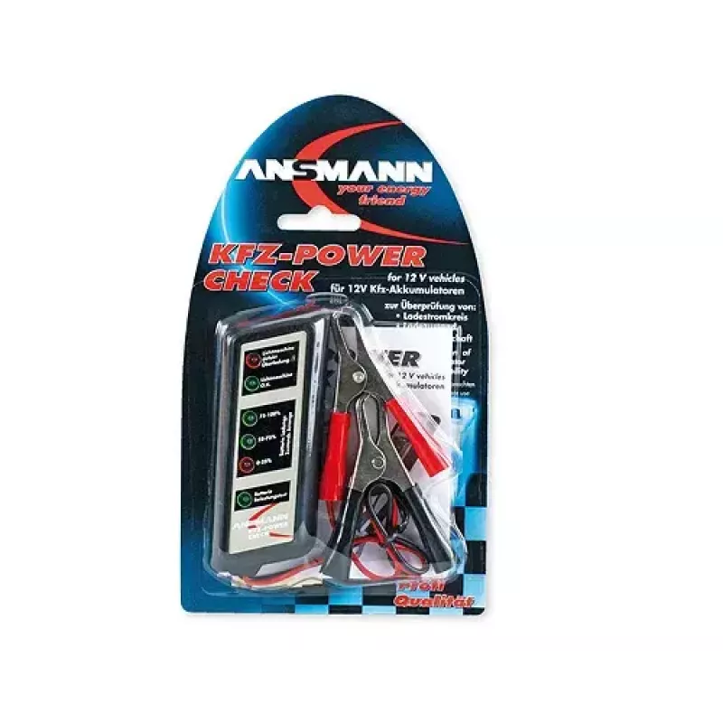 Tester batérií Ansmann Vehicle power check 4000002 čierna
