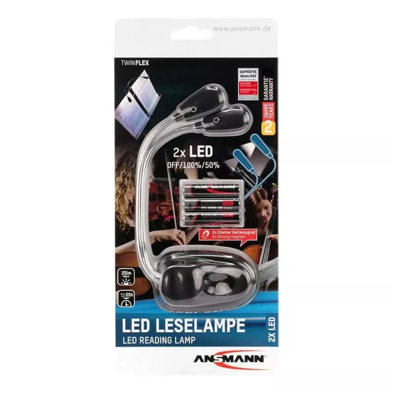 Stolná lampa Ansmann 1600-0119 čierna