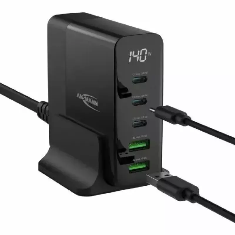 Interiérová nabíjačka Ansmann DC5140PD Universal čierna USB rýchlonabíjanie